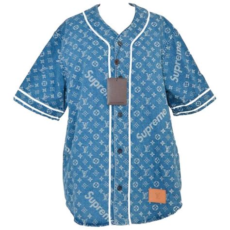 lv supreme baseball jersey replica|louis vuitton denim jersey.